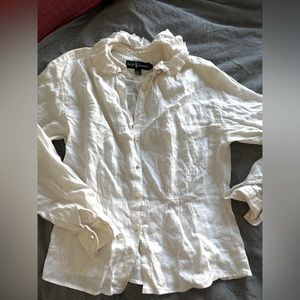 Vintage linen Ralph Lauren button up